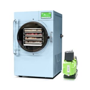 Pale Blue colored Small Home freeze Dryer for cannabis with oil pump