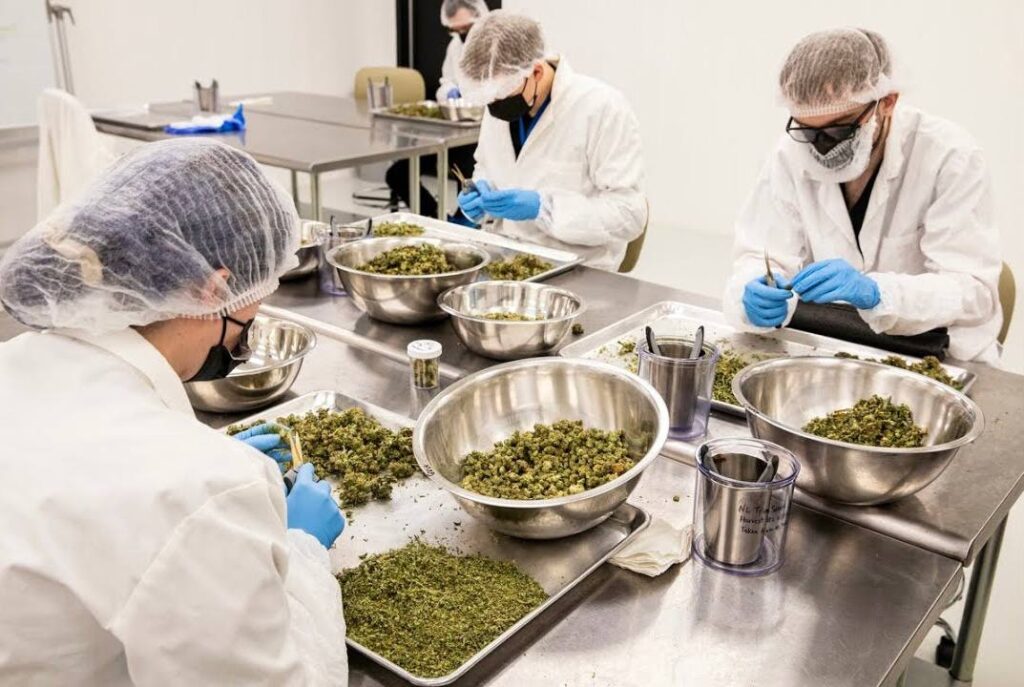Cannabis processing room image