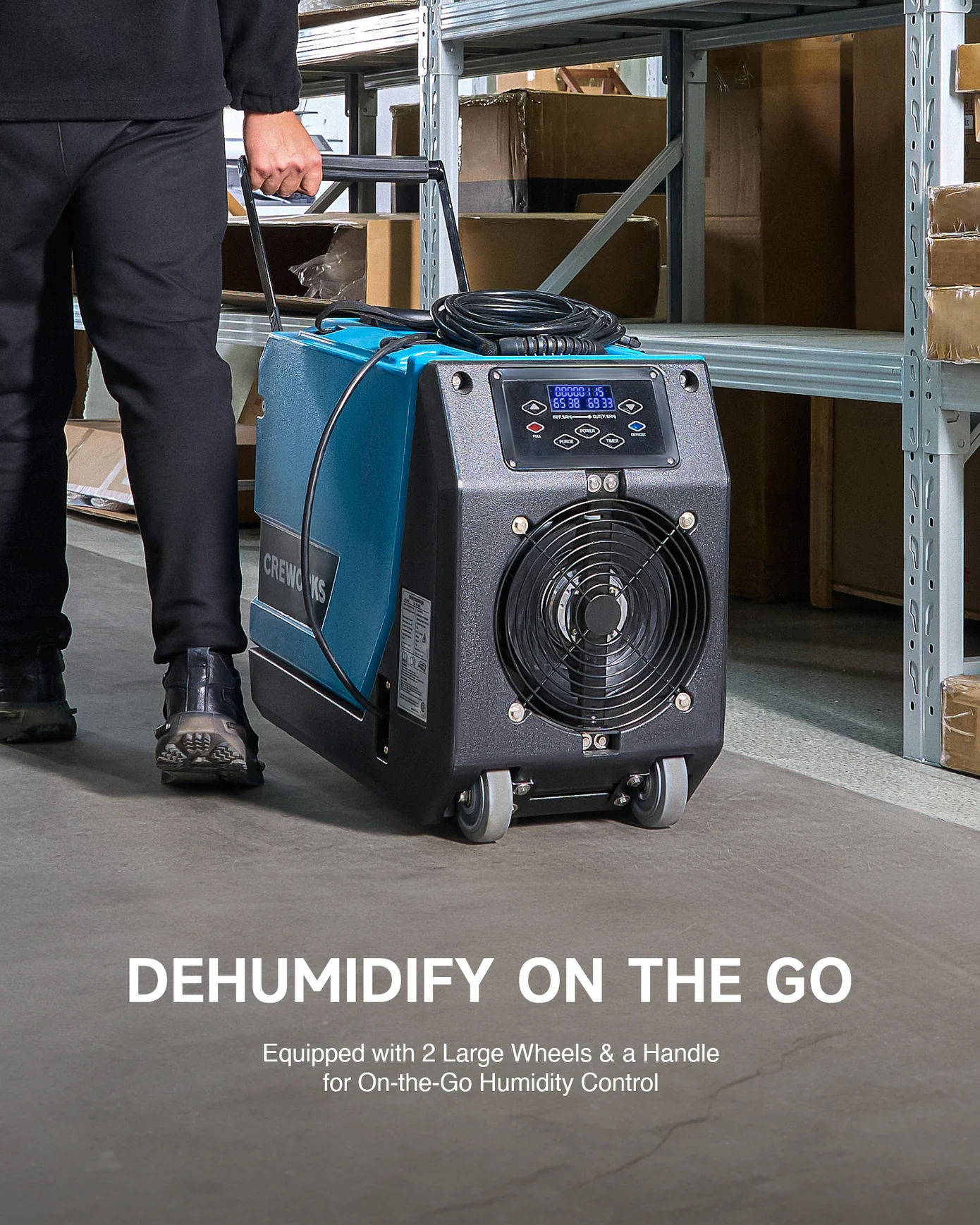 180 PPD COMMERCIAL DEHUMIDIFIER WITH BUILT-IN PUMP & HOSE FOR DRAINAGE