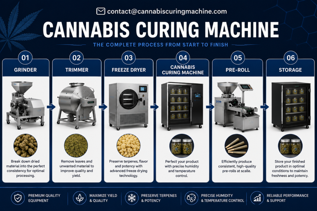 cannabis full processing workflow